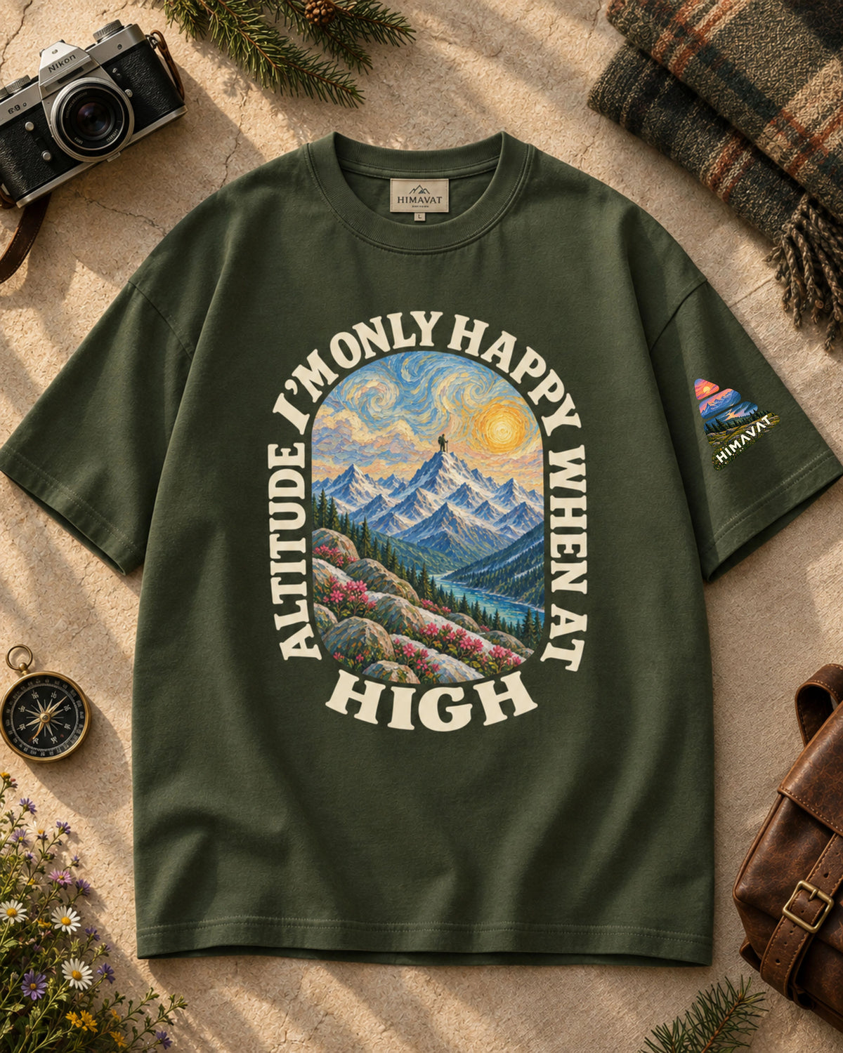 High Altitude Happiness Oversized T-Shirt | CLASSICS