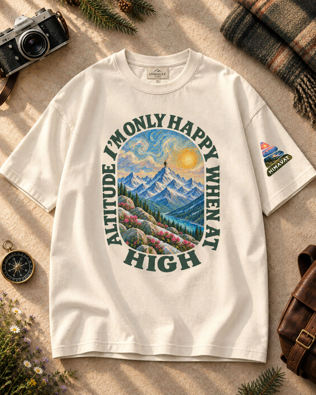 High Altitude Happiness Oversized T-Shirt | CLASSICS