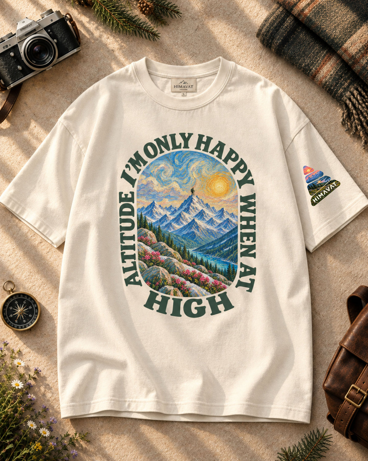 High Altitude Happiness Oversized T-Shirt | CLASSICS