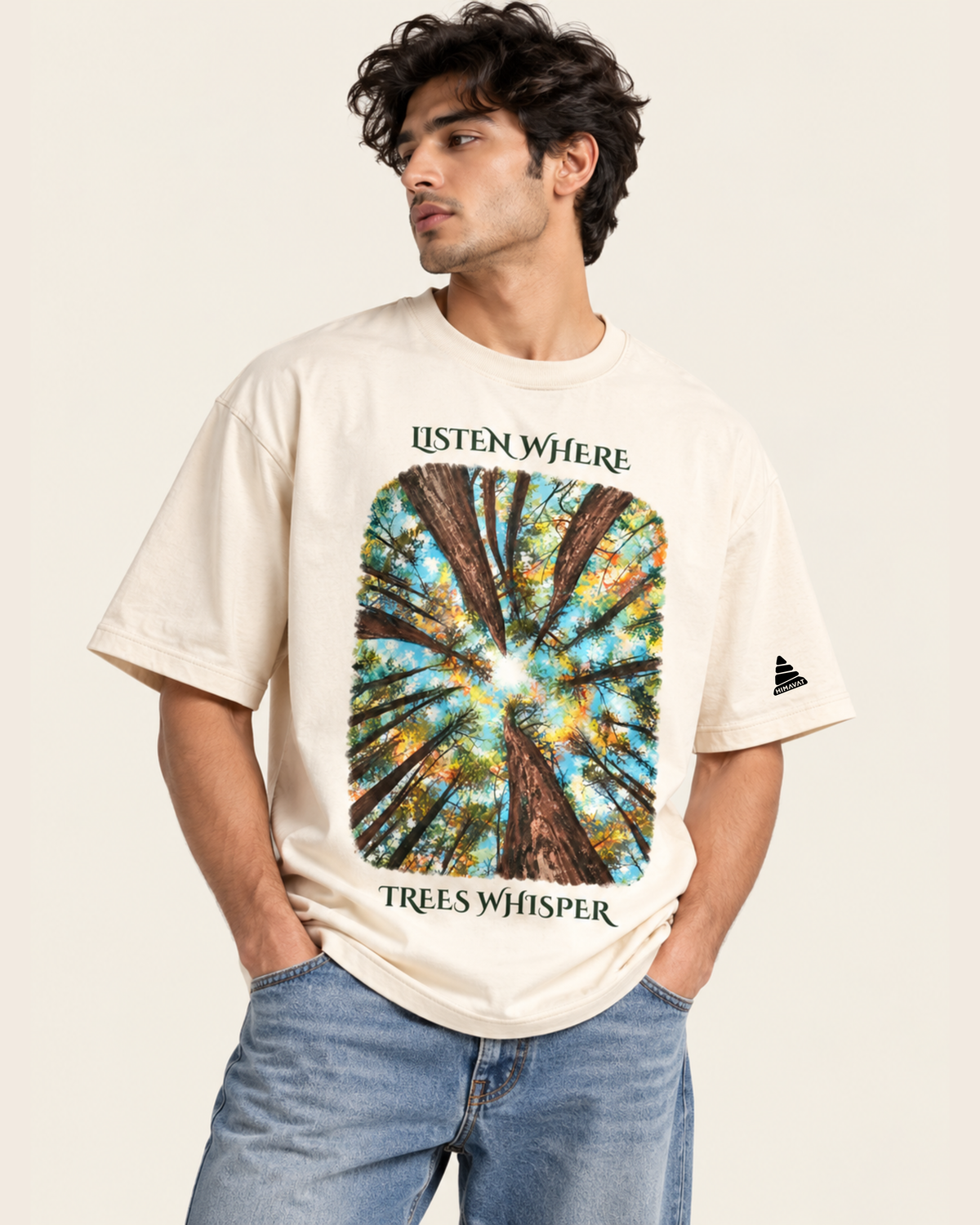 Tree Whisper Oversized T-shirt | Offwhite
