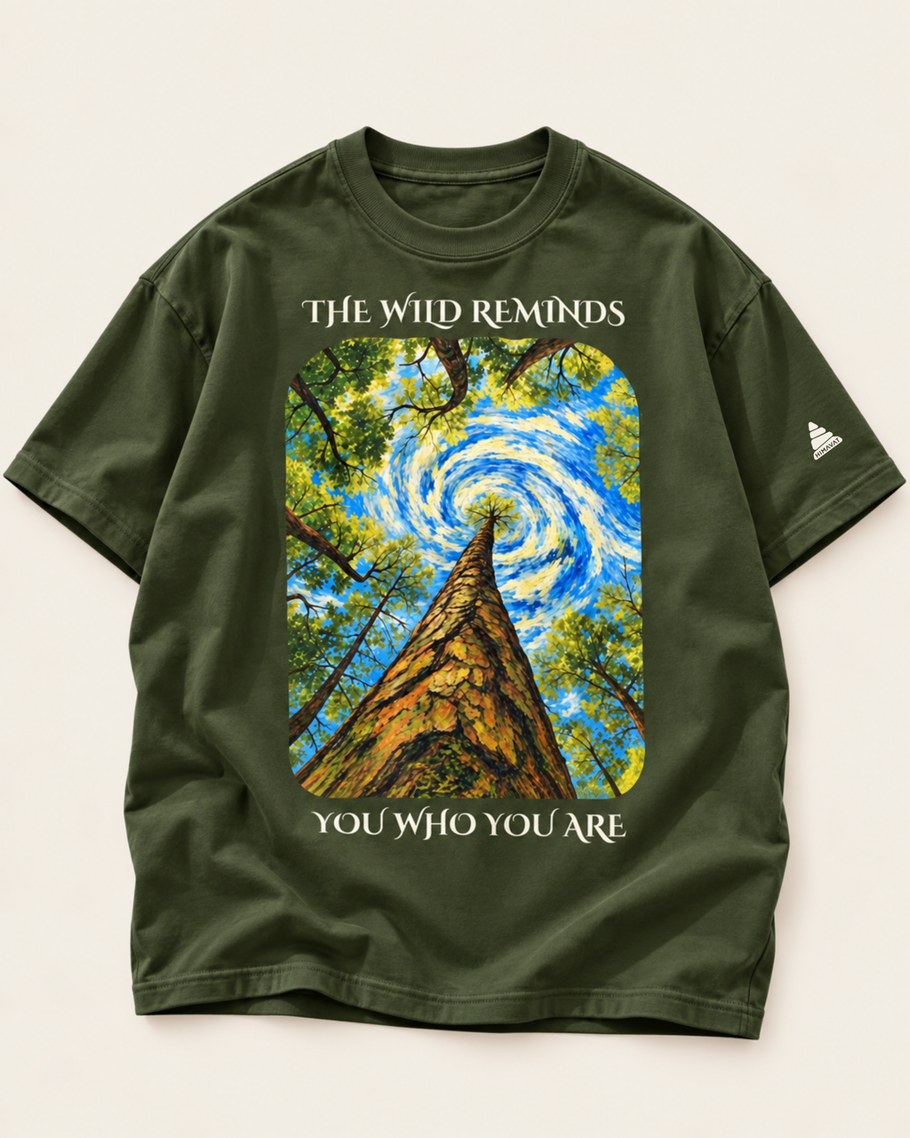 The Wild Reminds Oversized T-shirt | Olive Green