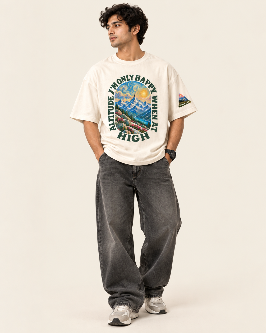 High Altitude Happiness Oversized T-Shirt | CLASSICS
